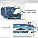 Indoor/Outdoor Chair Cushions 16x17 Inch, Patio Chair Cushions with Ties, All Weather Seat Cushions for Patio Furniture Home Garden Chair Use, Set of 4, Swaying Palms Blue by GreenHaven Gardens