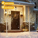 2 Pack 5FT 200LED Christmas Lighted Birch Tree, Timer Function Prelit Artificial Tree Lamp Plug in with Warm White Lights, 2 Modes Twinkling Twig Trees for Indoor Outdoor Party Christmas Decorations by CozyNest Decor