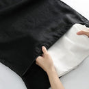 Linen Hanging Laundry Bag, 100% Linen Over The Door Laundry Hamper with Buttons and Zipper, Space Saving Door Hampers for Laundry Dirty Clothes Home Travel, Black by CozyNest Decor
