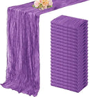 20 Pack Purple Cheesecloth Table Runner 10FT Boho Fabric Rustic Cheese Cloth Table Runner for Wedding Bridal Shower Baby Shower Gauze Sheer Birthday Party Table Decorations 20 x 120 Inch Long by CozyNest Decor