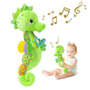 Sumobaby Infant Baby Musical Stuffed Animal Activity Soft Toys with Multi-Sensory Crinkle, Rattle and Textures, for Tummy Time Newborn 0-3-6-12 Months Boys, Girls, Seahorses, Green by TinyTreasures Baby Boutique