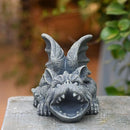 OwMell Gargoyle Statue Garden Guardian Sculpture Figurine Gothic Indoor Outdoor Garden Decor Statue 7 Inch - Lying by GreenHaven Gardens