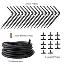 Drip Irrigaition Kits for 1/4" Tubing 32ft, Silicone Hose Drip Irrigation Accessories Compatible Automatic Drip Kit or Watering System Fittings Kit Pack by GreenHaven Gardens