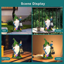 Garden Gnome Solar Figurine Lights - Solar Powered Lighting Outdoor Decorations with Lantern & Shovel, Yard Art Lawn Ornaments for Porch Patio Balcony - Gnome Gifts for Women Mom by GreenHaven Gardens