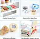 Wooden Ice Cream Toys Kids Play Store Pretend Toy for Toddlers, Play Kitchen Accessories with Scoop, Menu, Fake Money, Ice Cream Play Set Birthday Christmas Gifts for 3 4 5 6 Year Old Girls Boys by TinyTreasures Baby Boutique