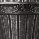 PL20SL Classic Traditional Plastic Urn Planter Indoor/Outdoor, 10" x 12", Brushed Silver by CozyNest Decor
