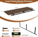 48 Inch Floating Shelf 2 Pack Large Floating Shelves for Wall No Drilling Accessories Included Deep Wall Shelves for Living Room Kitchen Farmhouse 48" W x 12" D x 1.2" Walnut by CozyNest Decor