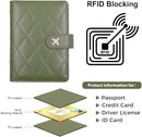 Melsbrinna Rfid Passport Holder for Travel women/Men, Cute Passport Wallet Rfid Blocking Card Slots, Rfid Passport Cover/CaseTravel Wallet, Passport Book Holder (1, LG GREEN) by TinyTreasures Baby Boutique
