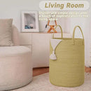 Large Woven Laundry Basket Hamper,60L Cotton Rope Storage Bin for Blankets,Toys and Clothes,Decorative Tall Nursery Hamper for Living Room,Baby Nursery,Bathroom and Bedroom,Jute by CozyNest Decor
