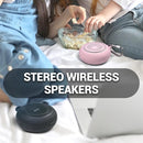 SOWO Small Waterproof Speaker Bluetooth Portable Wireless - Clip Speaker for Shower - Powerful Bass and Louder Volume - Colorful Lights and Lightweight for Travel,Kitchen,Pool - Pink by TinyTreasures Baby Boutique
