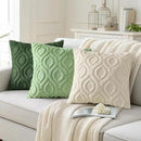 decorUhome Fall Throw Pillow Covers 26x26 Inch Set of 2, Soft Plush Decorative Faux Fur Beige Solid Couch Pillow Covers, Accent Farmhouse Neutral Square Euro Pillow Cases for Sofa Bed Living Room by CozyNest Decor