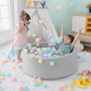 Foam Ball Pit, 35.4"x 11.8" Ball Pits for Toddlers, Soft Round Kiddie Baby Playpen Ball Pool for Kids, Ideal Gift for Babies Indoor and Outdoor Game, Grey, (Balls not Included) by TinyTreasures Baby Boutique