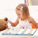 Educational Preschool Placemats for Kids Set of 6 Boho Toddler Plastic Placemat Reusable Washable Children Montessori Eat Table Mat for Homeschool Nursery Kindergarten Classroom Dining Table by CozyNest Decor