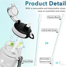 Enerbone Water Bottle, Leakproof BPA & Toxic Free, Motivational Water Bottle with Times to Drink and Straw, Fitness Sports Water Bottle with Strap for Office, Gym, Outdoor Sports by CozyNest Decor