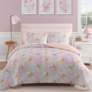 Queen Comforter Set with Sheets for Girls-7 Pieces Queen Bedding Sets with Pink Comforter, Sheets, Pillowcases & Shams for Kids (Gold Unicorn, 90" X 90") by TinyTreasures Baby Boutique