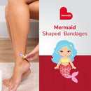 BioSwiss Bandages, Mermaid Shaped Self Adhesive Bandage, Latex Free Sterile Wound Care, Fun First Aid Kit Supplies for Kids, 24 Count by TinyTreasures Baby Boutique