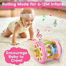 Baby Musical Light Up Toys 0-6 Months Tummy Time Ocean Projector Rotating Infant 0-3 4 5 6 7 8 9 Months Baby Aquarium Crawling Pink Toys Babies 6-12 Month Girls 1 2 Year Old Birthday Newborn Gifts by TinyTreasures Baby Boutique