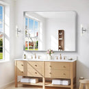 Silver Bathroom Mirror, 36x48 Inch Rectangular Deep Frame Mirror, Large Wall Mounted Bathroom Vanity Mirror Over Sink for Bedroom,Restroom, Living Room, Hangs Vertically or Horizontally by CozyNest Decor