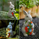 Nacome Solar Garden Outdoor Statues Bunny with Succulent and 7 LED Lights – Lawn Decor for Patio, Balcony, Yard Ornament - Unique Housewarming Gifts by GreenHaven Gardens