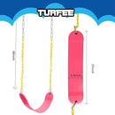 TURFEE 2 Packs Heavy Duty Swing Seat, Swing Set Accessories Replacement with 4 Snap Hooks for Kids Outdoor Play Playground, Trees, Swingsets, Playground(Pink) by GreenHaven Gardens