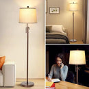 Modern Floor Lamp Adjustable Height Standing Lamp Tall Lamp with 3 Color Temperatures Floor Lamps for Living Room Bedroom Office Beige Shade Bulb Included-Brown by CozyNest Decor