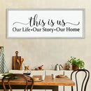 LuZhiQiang This Is Us Sign Wall Decor 40"×15" for Bedroom Family Sign Large Framed Wooden Wall Hanging Art (White) by CozyNest Decor