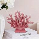 5.8" H Pink Coral Decor - Resin Coral Statue, Nautical Decor for Home, Bedroom, Bathroom, Living Room, Ocean Themed Cabinet Shelf Tabletop Decoration by CozyNest Decor