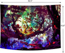 Delur Fantasy Forest Tapestry Mystical Landscape Magical Enchanted Forest Tree Nature Tapestry Psychedelic Wall Hanging Headboard for Bedroom Living Room Home Decor (70.8" x 92.5") by CozyNest Decor