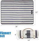 G GOOD GAIN Waterproof Picnic Blanket Portable with Carry Strap for Beach Mat or Family Outdoor Camping Party, Park Blanket for Grass Park, Hiking, Travel, Concerts (Denim Blue) by TinyTreasures Baby Boutique