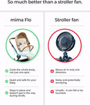 Mima Stroller Cooling Pad with USB Fan Flo Donut | Ultra-Breathable Mesh Seat Liner | External Battery Design for Baby Safety | Universal Fit for 0-4 Years | for Hot Days & Summer by TinyTreasures Baby Boutique
