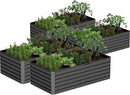 8x4x2 ft Outdoor Raised Garden Bed, Large Metal Planter Raised Beds, Planters for Outdoor Plants for Vegetables, Flowers, Herbs, Fruits, and Succulents.(4 Pcs) by CozyNest Decor