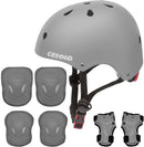 Kids Bike Skateboard Helmet Pad Set,Toddler Cyling Protective Gear Knee & Elbow Pads Wrist Guards for 5-8-10-12-14-16 Years Girls Boys Bicycle Scooter Roller Skate Inline Skating Rollerblading by TinyTreasures Baby Boutique