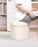 B FSOBEIIALEO Storage Ottoman Cube, Heart Shaped Ottomans with Storage Foot Stool Footrest for Lving Room, Boucle Ottoman Seat for Dorm Room,Faux Teddy Fur, Cream White 15"x15"x15" by CozyNest Decor