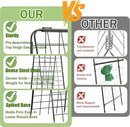 Heavy Duty 50"x17" Adjustable A-Frame Trellis for Climbing Plants – Rust-Proof Metal Garden Trellis with Dense Grid Design, Perfect for Raised Beds, Tomatoes, Cucumbers & Outdoor Vines (Black, 1 Pcs) by GreenHaven Gardens