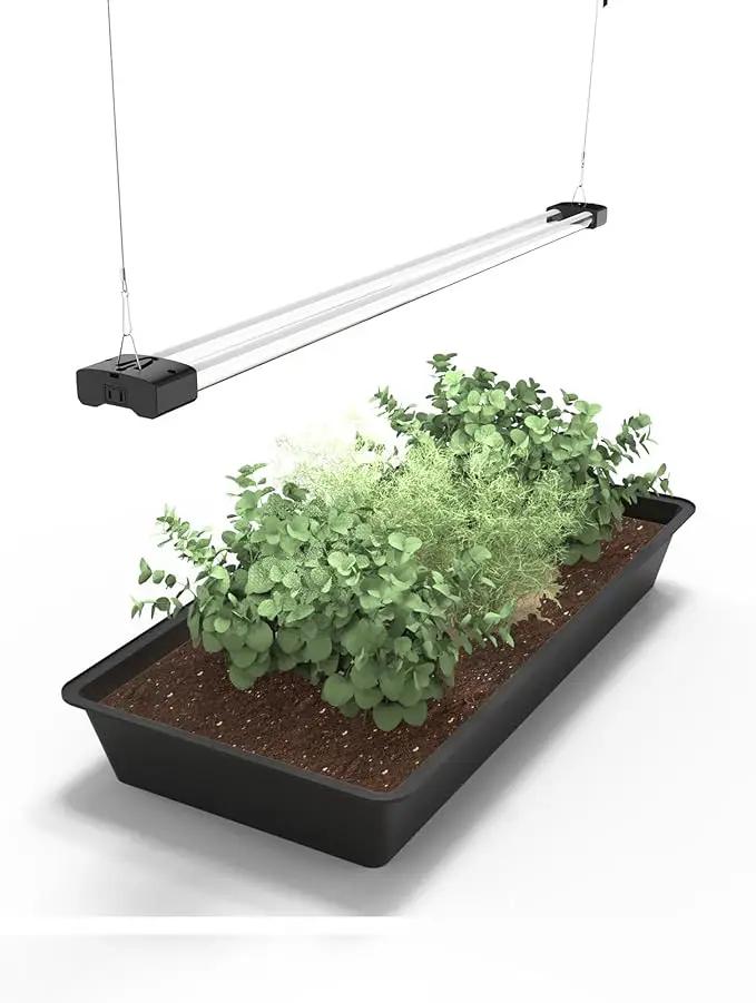 DYMOND Boostgro LED Seed Starter Grow Light 4FT Full Spectrum Linkable 5000k Daylight + 660nm Red + 450nm Blue Indoor Plant Lighting Fixture