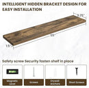 55 Inch Floating Shelves, 55"x9.25"x1.5" Inch Deep Floating Shelves for Wall, Wooden Shelves for Bathroom, Bedroom, Living Room, Brown by CozyNest Decor