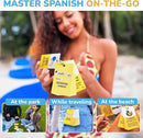 300 Vocabulary Flashcards | Double Sided English-Spanish Bilingual Flashcards for Adults & Kids Ages 12+ | Portable Noun Flash Cards to Learn Spanish for Adult Beginners by TinyTreasures Baby Boutique
