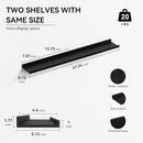 47.2 Inches Long Floating Shelves Wall Mounted, 2 Set Modern Wall Shelf for Bedroom, Nursery Book Shelf with Lip, Picture Ledge Shelf for Wall Decor Living Room Bathroom Kitchen - Black by TinyTreasures Baby Boutique