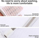 Small Honeycomb Lingerie Bags with Hanging Loop- MDSXO 3 Pack Mesh Laundry Bags for Washing Delicates, White Wash Bags for Socks, Bra, Mask, Baby Clothes 10 * 12 inch [3 Pack] by TinyTreasures Baby Boutique