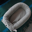 Deluxe Infant Lounger, Baby Nest Cover for Baby Girls & Boys, Newborn Essentials for Baby 0-12 Months, 100% Cotton(Gray) by TinyTreasures Baby Boutique