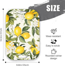 Serving Trays with Handles, 14.5 x 9.8 inch Rectangular Plastic Tray for Restaurant, Kitchen, Lemon and Lemon by CozyNest Decor