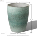 Emissary Home and Garden Bullet 11.5 in. Coastal Splash Ceramic Round Planter (11.5 in. L x 11.5 in. W x 14 in. H) with Drainage Hole by CozyNest Decor