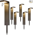 Solar Pathway Lights Outdoor 6Pack, 400LM Motion Sensor Walkway Lights with Warm/Cool White, 12H Lasting, IP65 Waterproof Solar Powered Landscape Lighting for Garden, Yard by CozyNest Decor