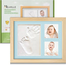 Baby Footprint Kit, Newborn Foot and Hand Print Kit, Baby Keepsake Frame, Nursery Pictures Frames(Walnut) by TinyTreasures Baby Boutique