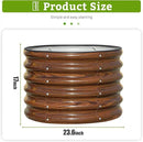 SnugNiture Raised Garden Bed, 2×2×1.5ft Round Galvanized Outdoor Planter Box, 17" Tall Deep Metal Garden Bed Kit for Planting Vegetables, Fruits, Flowers, Brown by GreenHaven Gardens