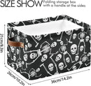 Skull Rectangular Storage Basket Organizer Bin Shelf Baskets For Clothes Gifts For Home Office Dorm