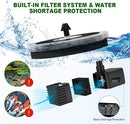 Solar Water Fountain with LED Lights Matte Panel, Built-in 4000 mAH Battery Large Bird Bath Fountains Solar Power with 4 Fixed Rods, Solar Fountain Pump for Pond, Outdoor,Garden,Pool-Multicolor by GreenHaven Gardens