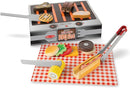 Melissa & Doug Grill and Serve BBQ Set (20 pcs) - Wooden Play Food and Accessories by TinyTreasures Baby Boutique