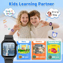 Kids Waterproof Smart Watch Boys Gift Age 3-12 with 39 Game HD Touch Screen Music Player Video Camera Pedometer Alarm Clock Birthday Gift for 6 7 8 9 Year Olds Black by TinyTreasures Baby Boutique