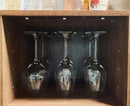 14-Inch Black Wine Glass Rack, Under Cabinet Wine Glass Holder, Stemware Rack, Hanging Stemware Holder, Set of 2 by CozyNest Decor